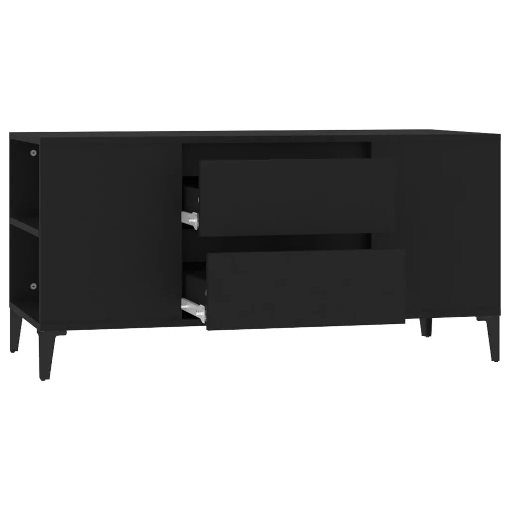 Mobile Porta TV Nero 102x44,5x50 cm in Legno Multistrato cod mxl 26780