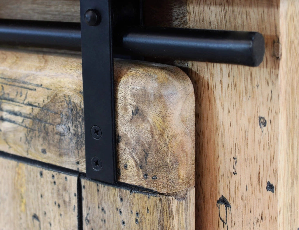 Porta tv per soggiorno Industrial in Legno cm 80x45x60 - RICK