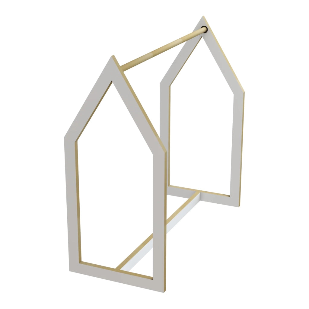 Appendiabiti/guardaroba/guardaroba aperto per bambini a forma di cabina 78 x 75 x 35 cm bianco 03_0010304