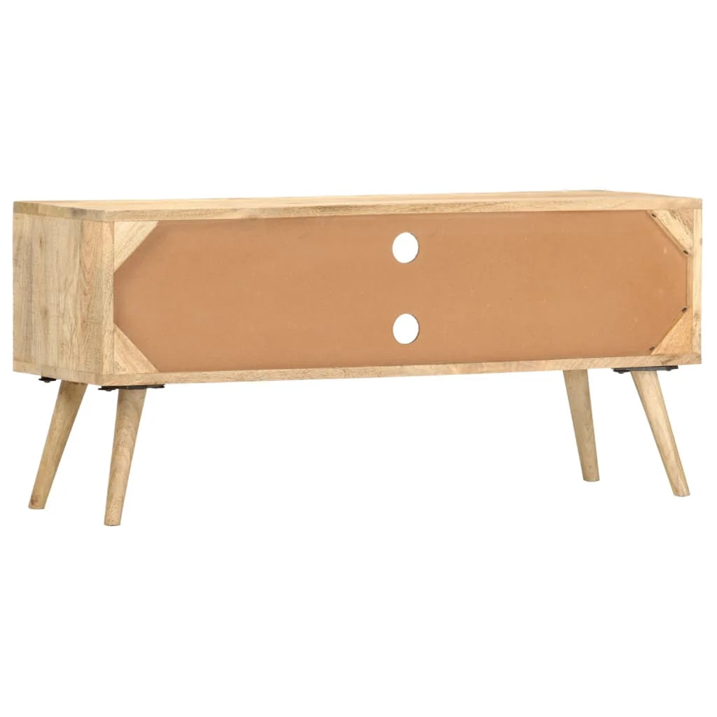 Mobile TV multimediale scaffale per televisione televisore buffet sala da pranzo soggiorno camera da letto 100 x 30 x 45 cm legno massello di mango marrone 02_0025438