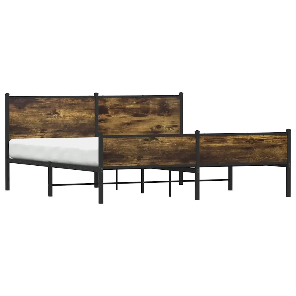 Giroletto senza Materaso in Metallo Rovere Fumo 183x213 cm