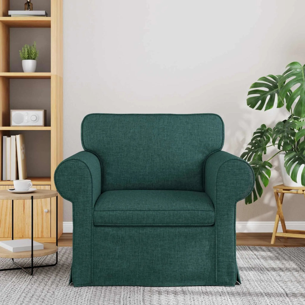 Divano Verde Scuro 95 x 82 x 80 cm Tessuto