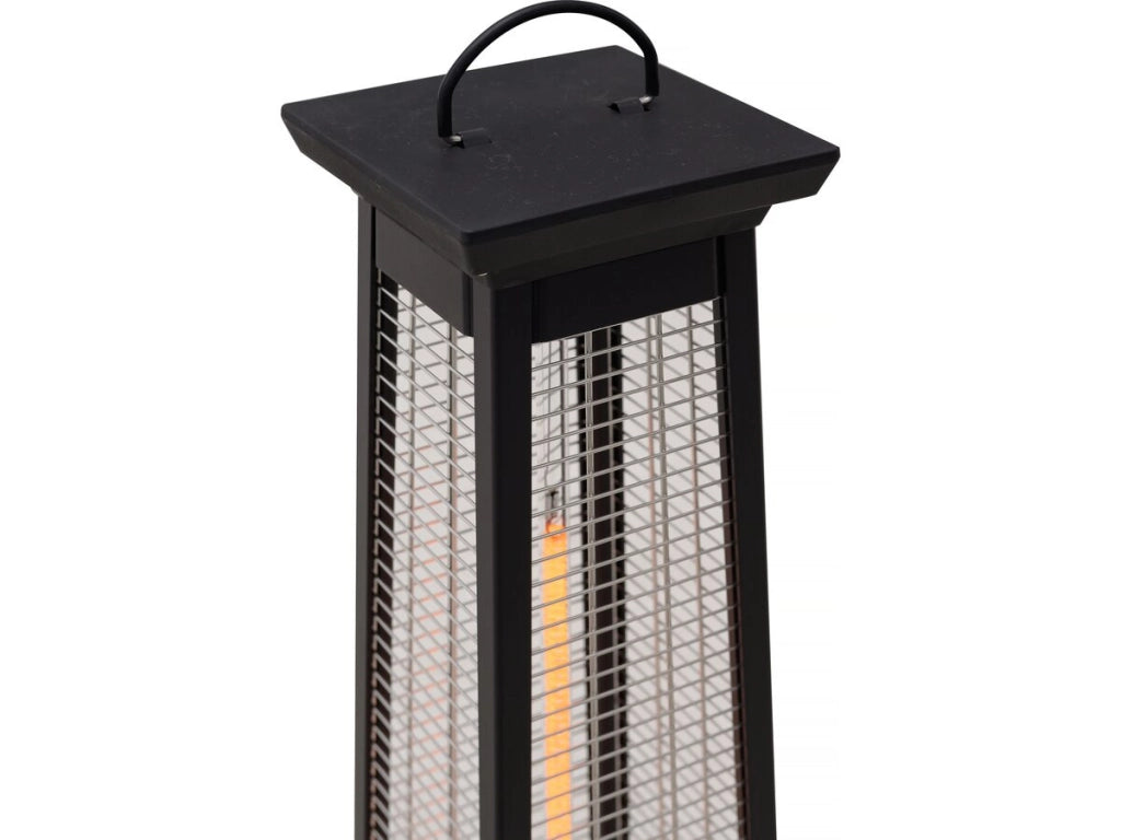 Riscaldatore elettrico radiante in fibra di carbonio "Volcano" - 2000W - Nero