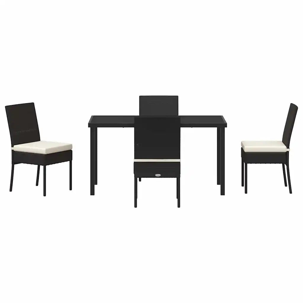 Set da Pranzo per Giardino 5 pcs Nero 3379207