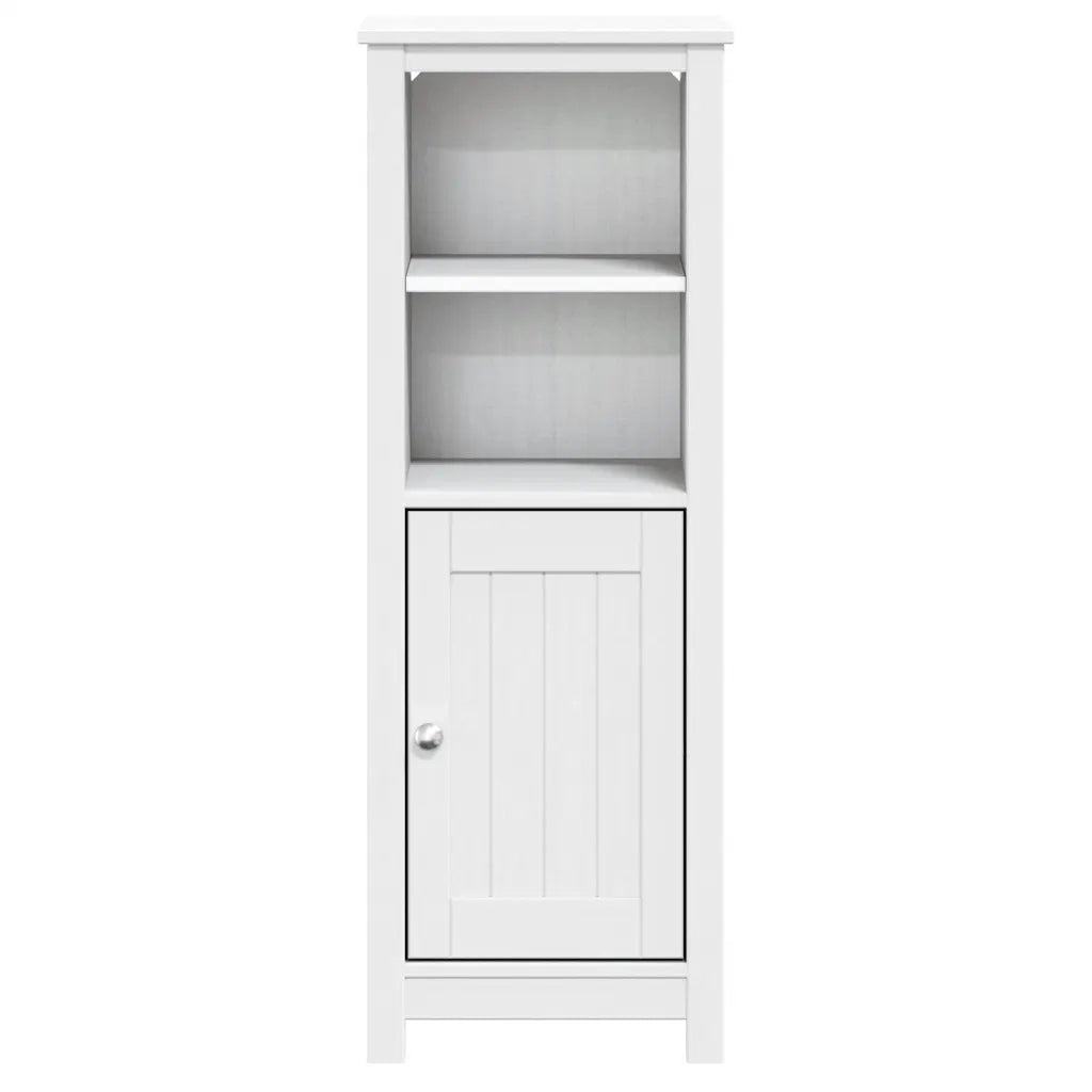 Mobile da Bagno | Armadio da bagno BERG Bianco 40x34x110 cm Legno Massello di Pino