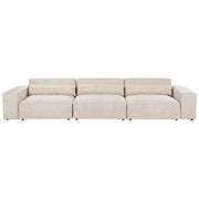 Divano componibile a 3 posti Divano componibile in velluto beige con gambe nere Soggiorno moderno