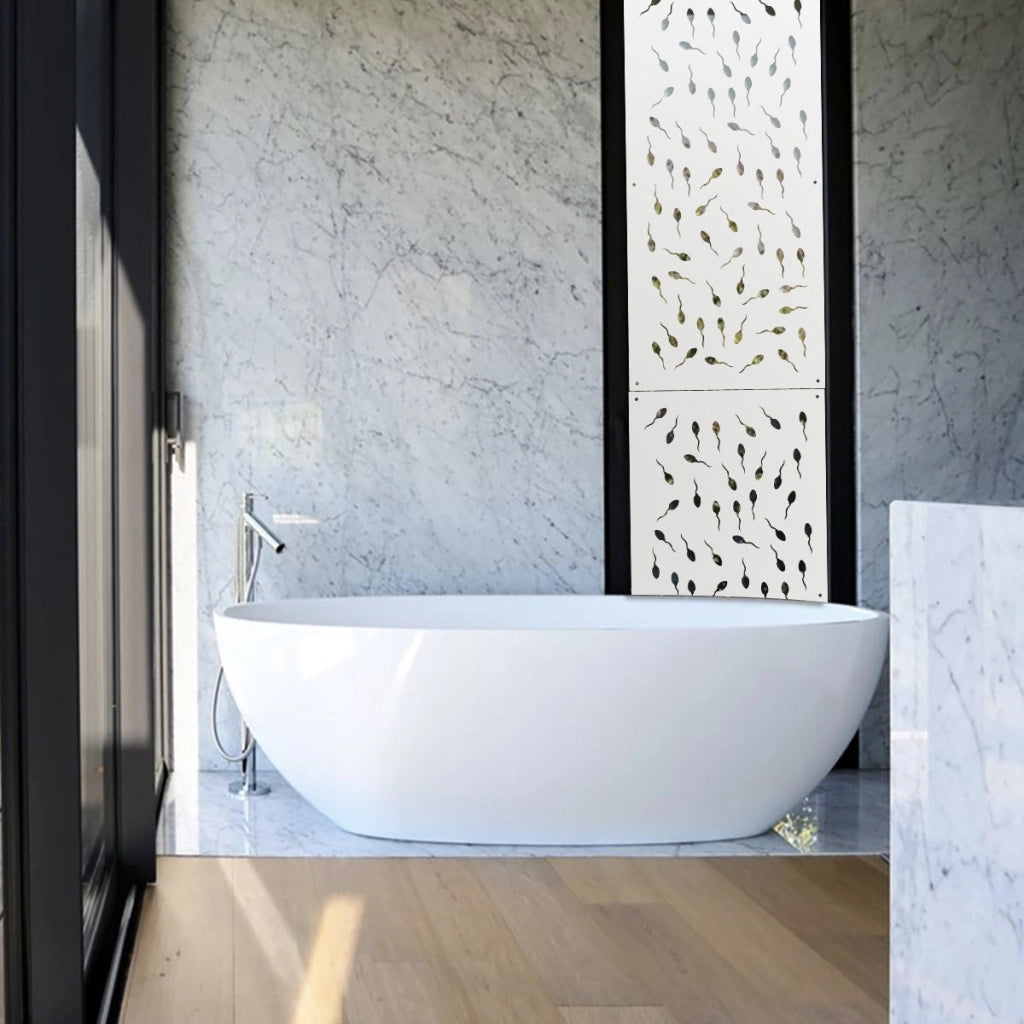 MAYBE LIFE - Pannello in PVC traforato - Parasole Misura: 73x148 cm, Colore: bianco