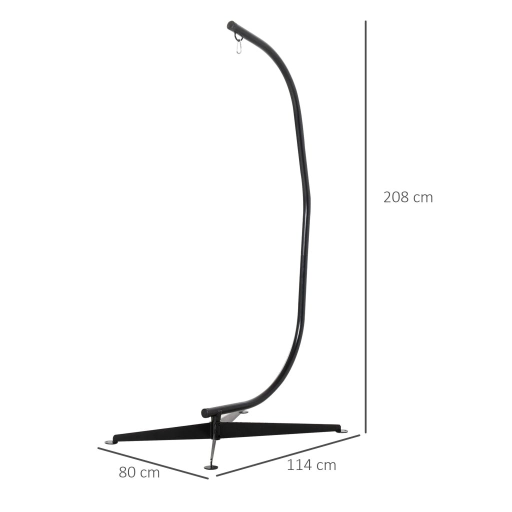 Supporto Sedia Sospesa ¨C zephmum ¨C Base X, Nero, 114x80x208 cm