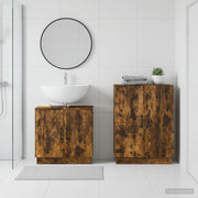 Set di Armadi da Bagno da 2 Pezzi HOORN Rovere Fumo 3417635