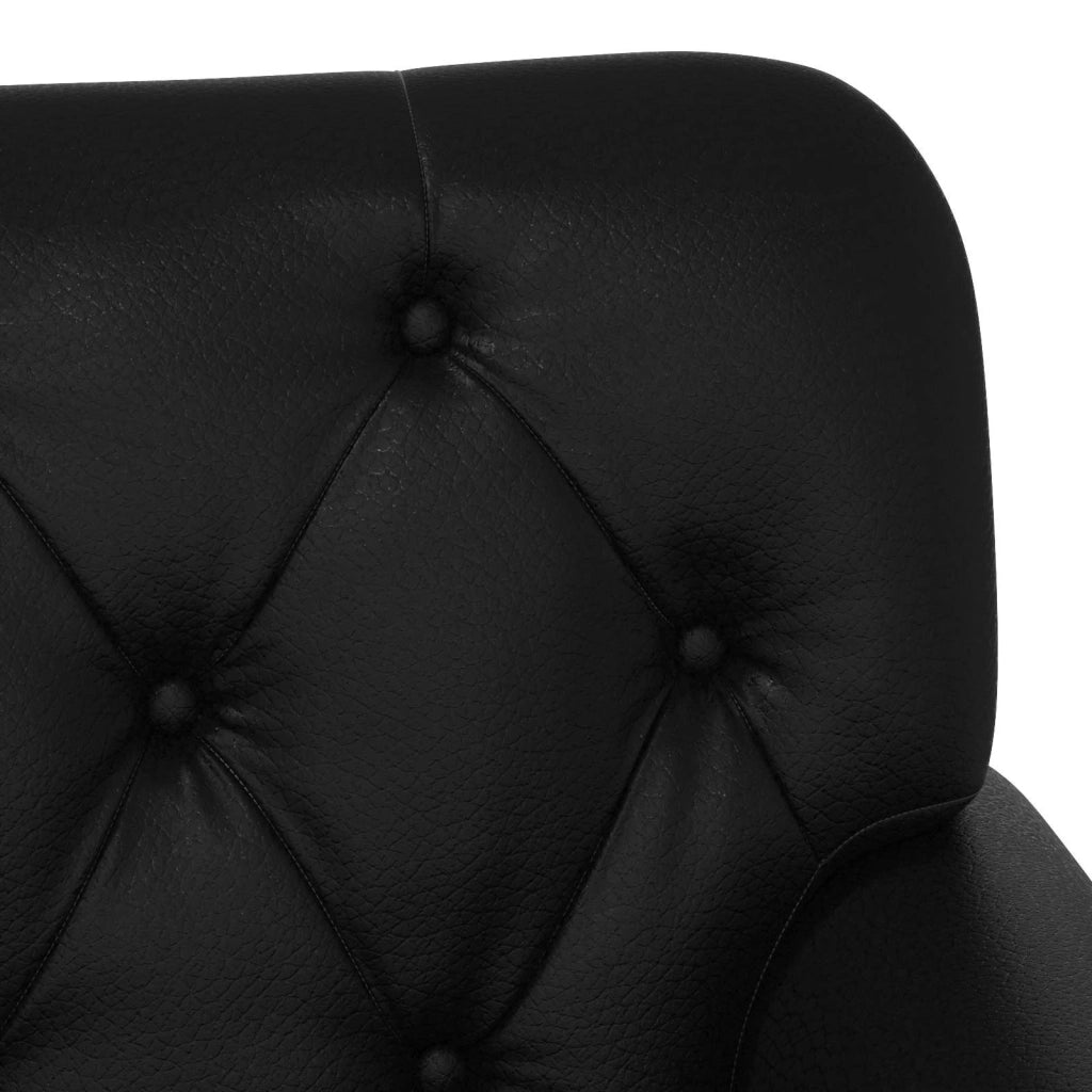 Loveseat con bottoni imbottiti Nero 120 x 65 x 77 cm Similpelle 42041856