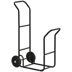 CARRELLO PORTALEGNA IN ACCIAIO CON 2 RUOTE 77X42X105CM NERO