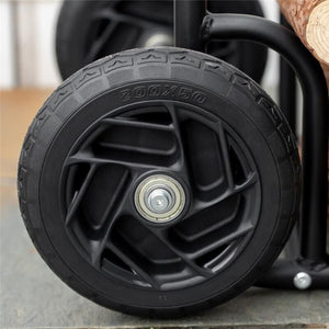 CARRELLO PORTALEGNA IN ACCIAIO CON 2 RUOTE 77X42X105CM NERO