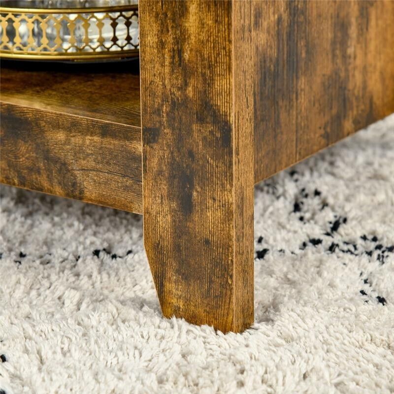 TAVOLINO IN STILE INDUSTRIALE CON VANO CONTENITORE PIANO SOLLEVABILE 105X50X49CM