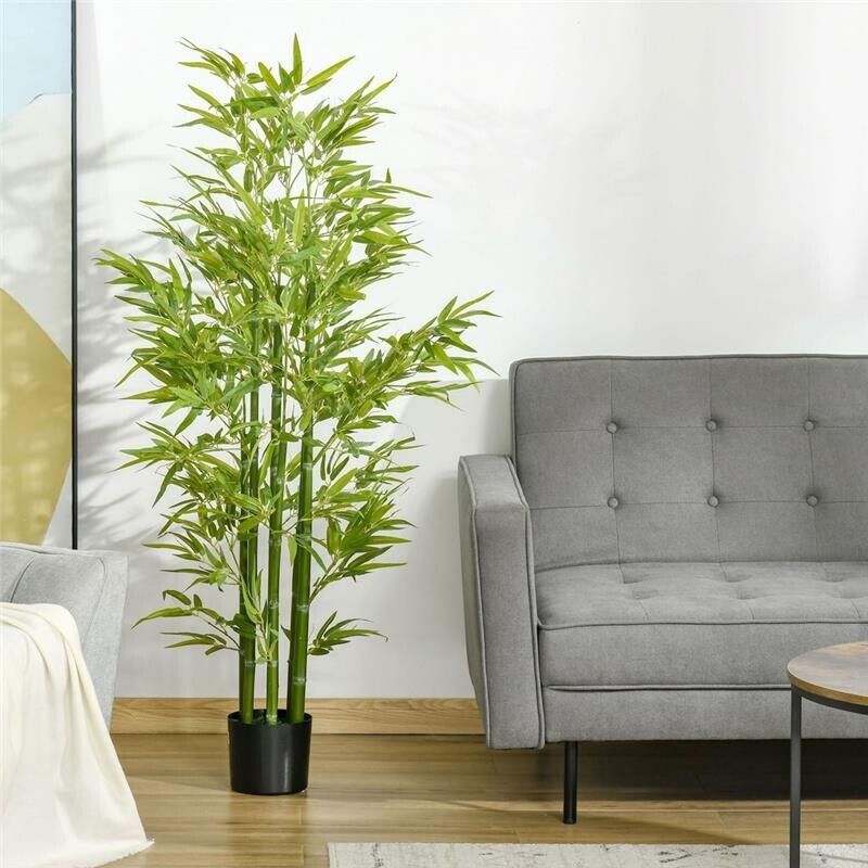 PIANTA FINTA DI BAMBÙ ALTA 150CM CON VASO INCLUSO