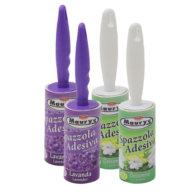 KIT SET 4 MAURY'S ROLLER LEVAPELUCCHI PROFUMATO DA 60 FOGLI PROFUMI ASSORTITI