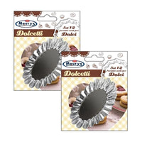 KIT SET 2 PZ MAURY'S FORMINE OVALI PER DOLCI IN SET DA 12 PEZZI DA 8 CM