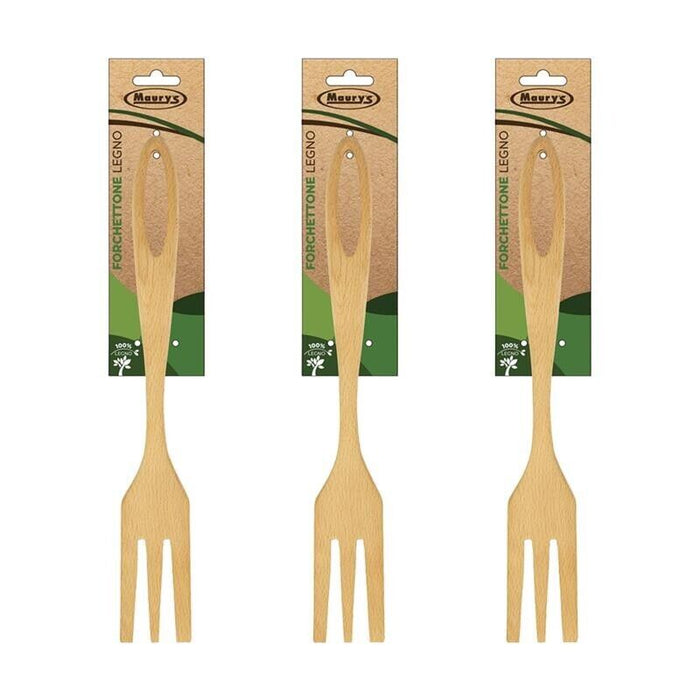 KIT SET 3 PZ MAURY'S FORCHETTONE IN LEGNO 33 CM