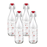KIT SET 4 PZ MAURY'S CORAZON BOTTIGLIA IN VETRO DA 1 LT