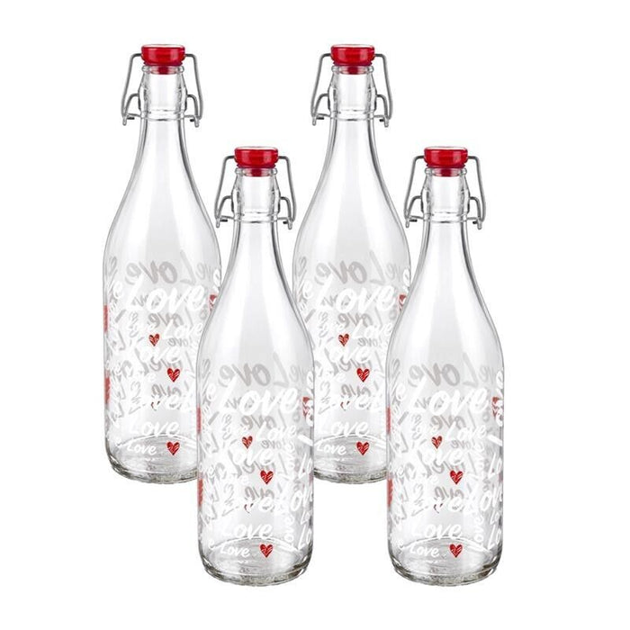 KIT SET 4 PZ MAURY'S CORAZON BOTTIGLIA IN VETRO DA 1 LT