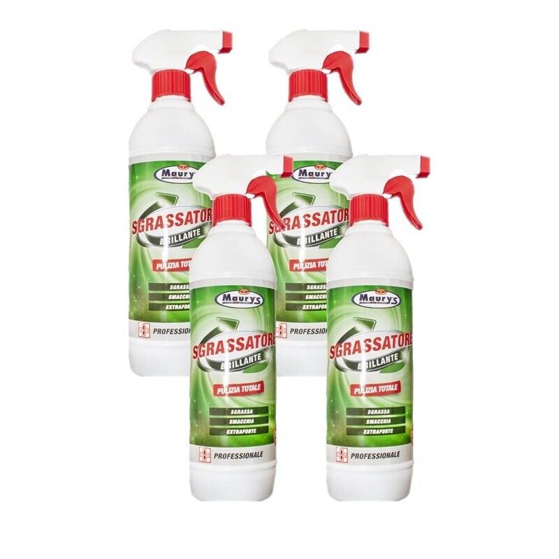 KIT SET 4 PZ MAURY'S PROFESSIONAL SPRAY SGRASSATORE 750ML