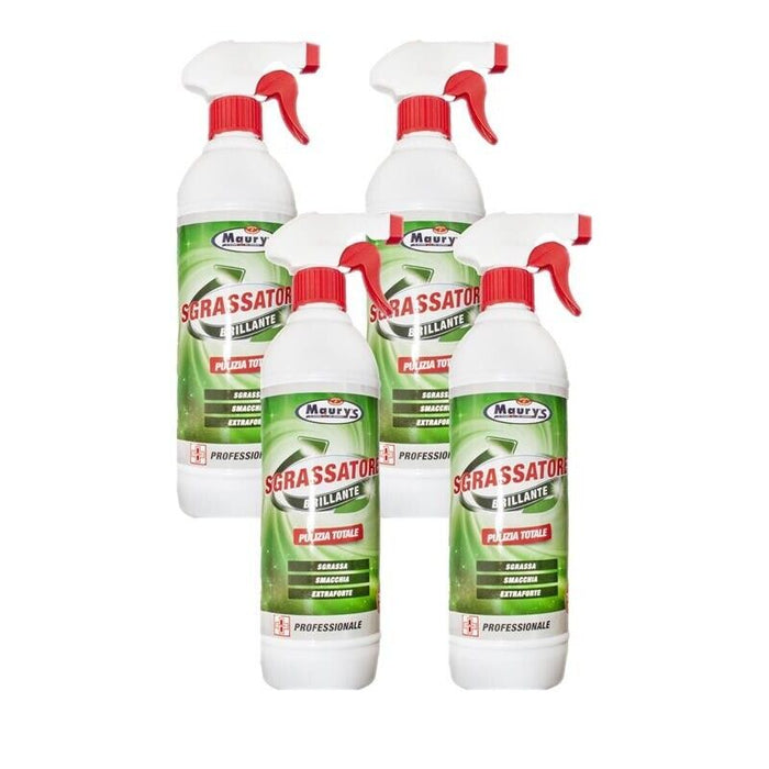 KIT SET 4 PZ MAURY'S PROFESSIONAL SPRAY SGRASSATORE 750ML
