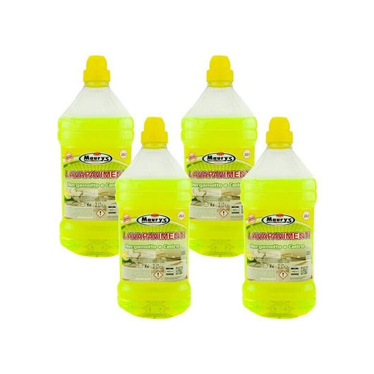 KIT SET 4 PZ MAURY'S PAVIMENTI 2LT BERGAMOTTO/CEDRO