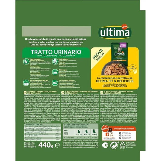 ULTIMA CROCCHETTE URINARY PER GATTO GUSTO POLLO 440 GR LIENA TRATTO URINARIO SANO