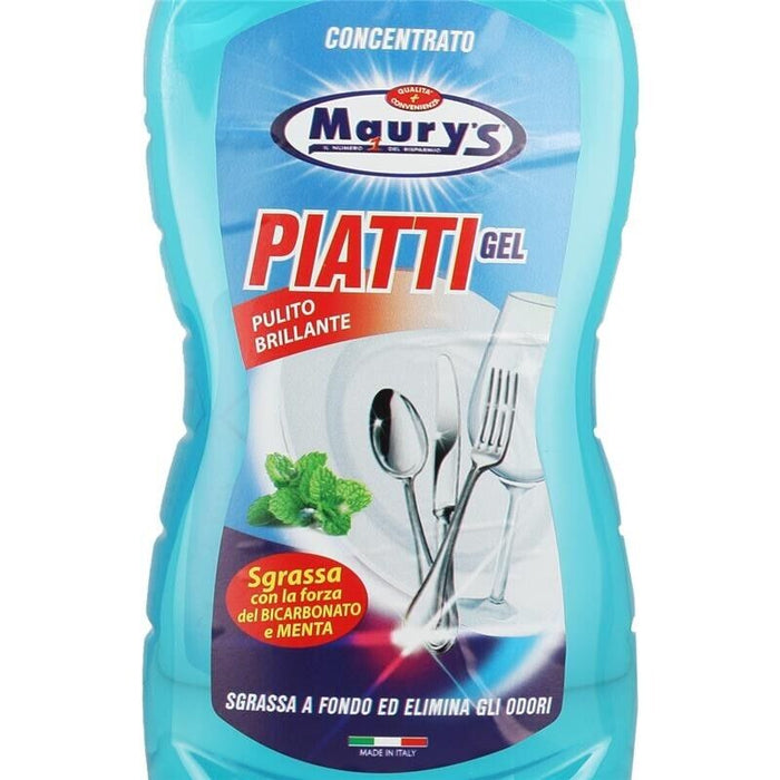 KIT SET 6 PZ MAURY'S SAPONE PIATTI GEL 1 LT IGIENIZZANTE CON BICARBONATO