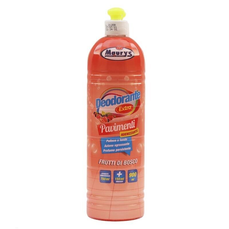 KIT SET 4 PZ MAURY'S DETERGENTE PAVIMENTI 900 ML FRUTTI DI BOSCO