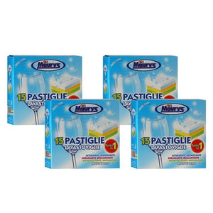 KIT SET 4 PZ MAURY'S PASTIGLIE LAVASTOVIGLIE TUTTO IN 1 15 TABS