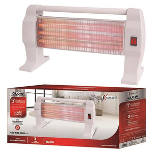 ALBA STUFA AL QUARZO DA 1200W A TERRA CON SPEGNIMENTO AUTOMATICO BIANCA