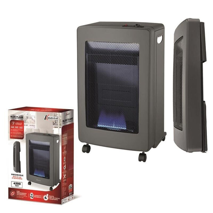 BLUE FLAME STUFA A GAS PIEGHEVOLE 4200 WATT 3 LIVELLI DI POTENZA