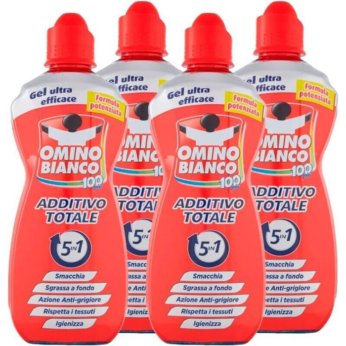 SET 4 PZ ADDITIVO OMINO BIANCO 100+ GEL 900ML SMACCHIANTE
