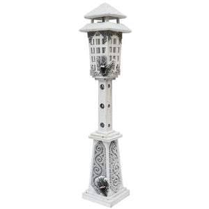 LAMPIONE DECORATIVO NATALIZIO IN LEGNO CON LED DA 90 CM