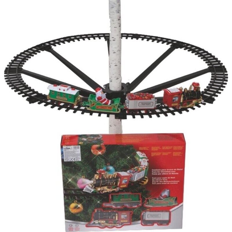 TRENINO NATALIZIO CON LUCI E SUONI SOTTOALBERO