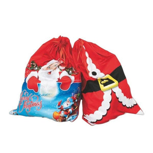 SACCO NATALIZIO IN POLIESTERE DECORATO 45XH65 CM DECORO ASSORTITO