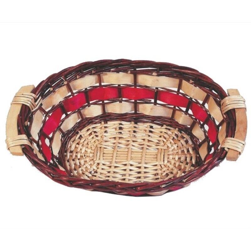 CESTO VIMINI OVALE CM.45X31X14 CON MANICI