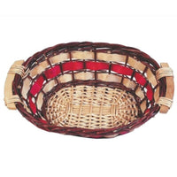 CESTO VIMINI OVALE CM.45X31X14 CON MANICI