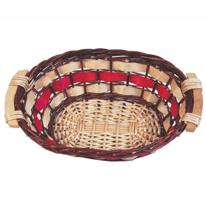 CESTO VIMINI OVALE CM.45X31X14 CON MANICI