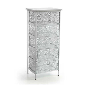 SAN JOSE CASSETTIERA IN METALLO BIANCO A 5 CASSETTI 42 X 31 XH89 CM
