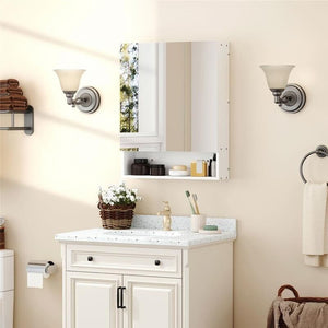 ARMADIETTO A SPECCHIO RETTANGOLARE RIPIANO REGOLABILE 60X15X75CM