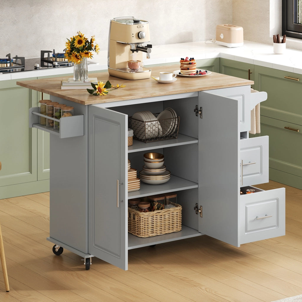 Tavolo da Cucina Pieghevole con Cassetti e Ripiani ¨C MINIMAL ¨C Rovere, 137x43x92 cm