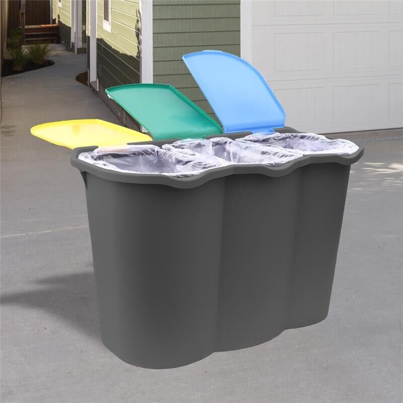 UNICA PATTUMIERA PER RACCOLTA DIFFERENZIATA CON 3 SCOMPARTI 80LT