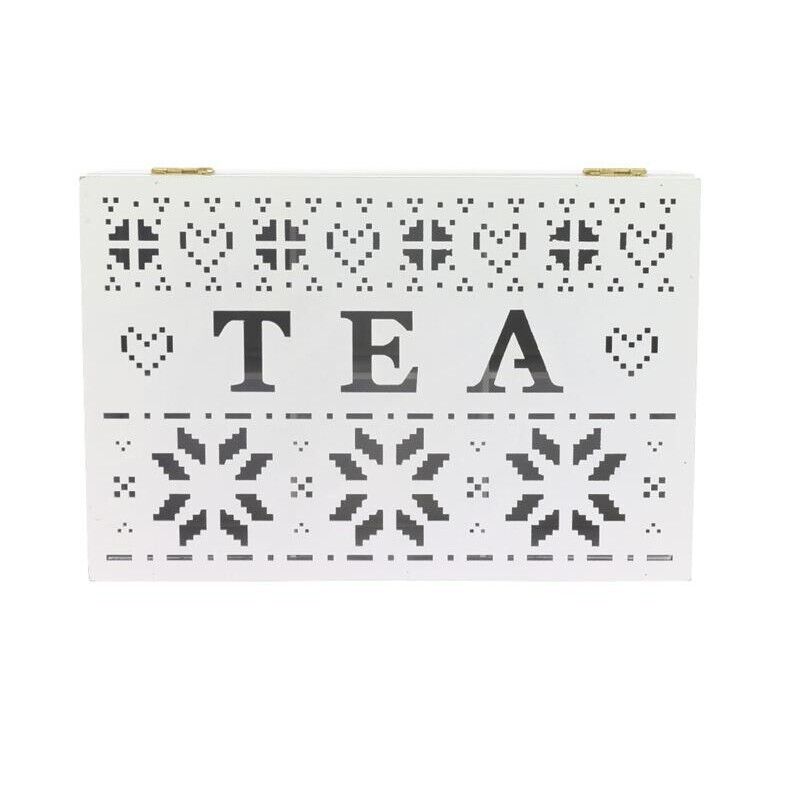 SCATOLA PER TÈ IN FORMATO 24X16X7 CM CON DECORAZIONE TRAFORATO