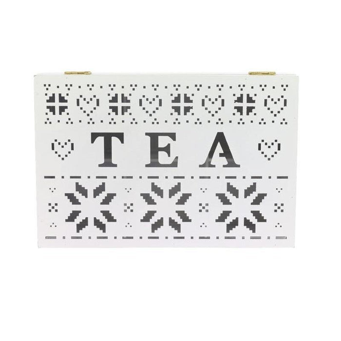 SCATOLA PER TÈ IN FORMATO 24X16X7 CM CON DECORAZIONE TRAFORATO