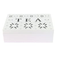 SCATOLA PER TÈ IN FORMATO 24X16X7 CM CON DECORAZIONE TRAFORATO