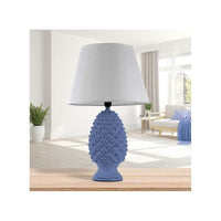 LAMPADA LUMETTO CON DESIGN A PIGNA CON BASE IN COLORE BLU 52 CM
