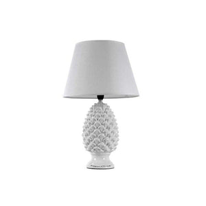 LAMPADA LUMETTO CON DESIGN A PIGNA CON BASE IN COLORE BIANCO 52 CM