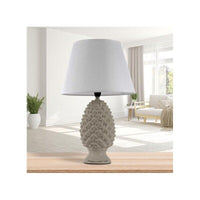 LAMPADA LUMETTO CON DESIGN A PIGNA CON BASE IN COLORE TORTORA 52 CM
