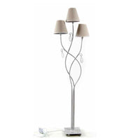 INTRECCIO LAMPADA A PIANTANA 3 LUCI IN METALLO 42 X 150 CM COLORE BEIGE E BIANCO